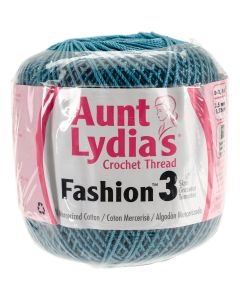 Coats Crochet Aunt Lydia's Fashion Crochet Thread Size 3-Warm Teal