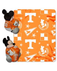 The Northwest Company Tennessee College-Disney 40x50 Fleece Throw w/ 14" Plush Mickey Hugger