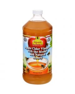 Dynamic Health Apple Cider Vinegar - with the Mother and Natural Honey - Plastic Bottle - 32 oz