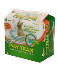Richell Paw Trax Pet Training Pads 30 Count White