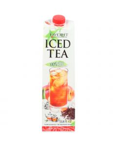 Favorit Tea - Iced - Peach - with 9 Percent Peach Juice - 33.8 oz - case of 6