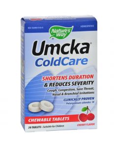 Nature's Way Umcka ColdCare Cherry - 20 Chewables