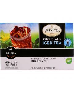 Twinings Tea Tea - K-Cup Pods - Iced - Pure Black - 12 count - case of 6