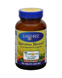 Earthrise Spirulina Natural - 500 mg - 180 Tablets