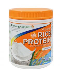 Growing Naturals Organic Raw Rice Protein - Original - 16.2 oz