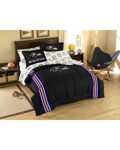 The Northwest Company Ravens Twin/Full Chenille Embroidered Comforter Set (64x86) with 2 Shams (24x30) (NFL) - Ravens Twin/Full Chenille Embroidered Comforter Set (64x86) with 2 Shams (24x30) (NFL)