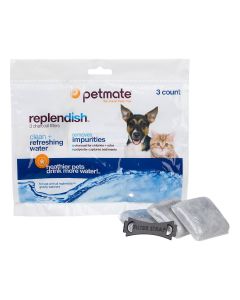 Petmate Replendish Replacement Filters 3 pack with 1 filter strap