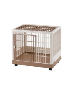 Richell Pet Training Kennel PK-650 White / Mocha 25.4" x 19.7" x 22"