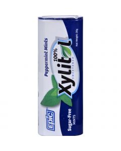 Epic Dental Mints - Peppermint Xylitol Tin - 60 ct - Case of 10