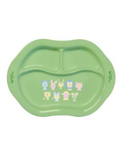Green Sprouts Eco-Friendly Cornstarch Divided Plate - Green
