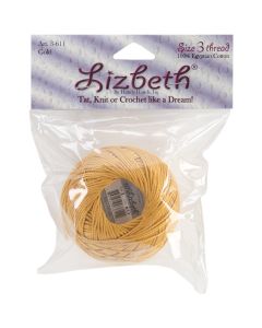 Handy Hands Lizbeth Cordonnet Cotton Size 3-Gold