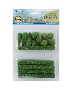 JTT Scenery Boxwood Plants .5" To 1.5" 15/Pkg-