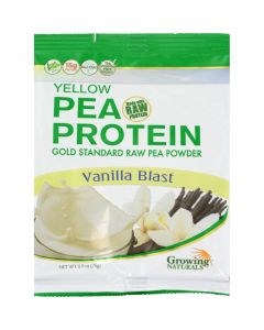Growing Naturals Pea Protein Powder - Vanilla Blast Single Serve Packet - .9 oz - Case of 12