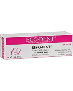Eco-Dent Res-Q-Dent Toothpaste - Spearmint - 3 oz
