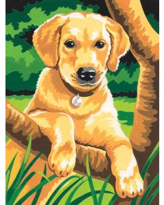 Reeves Mini Paint By Number Kit 4.5"X7"-Labrador