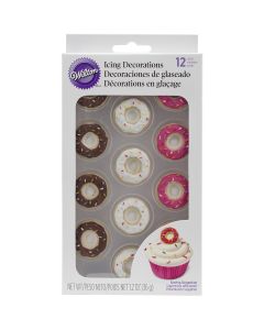 Wilton Royal Icing Decorations 12/Pkg-Doughnuts