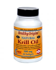 Healthy Origins Krill Oil - 500 mg - 60 Softgels