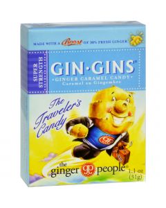 Ginger People Gingins Super Boost Candy - Case of 24 - 1.1 oz