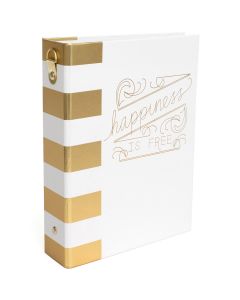 American Crafts Heidi Swapp Memory Planner Binder 5"X7"-Wanderlust, Modern W/Gold Foil