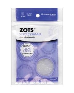 Thermoweb Zots Singles Clear Adhesive Dots-Small 3/16"X1/64" Thick 175/Pkg