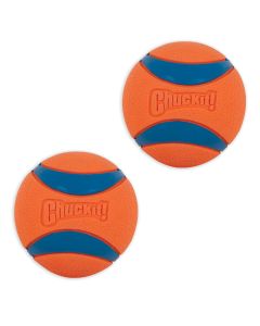 Petmate Chuckit Ultra Ball Dog Toy 2 pack Medium Orange/Blue 2.5" x 2.5" x 2.5"
