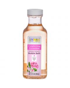 Aura Cacia Aromatherapy Bubble Bath Comforting Geranium - 13 fl oz