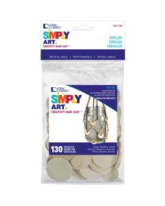 Loew-Cornell Simply Art Wood Shapes 130/Pkg-Circles
