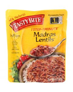 Tasty Bite Entree - Indian Cuisine - Madras Lentils - 10 oz - case of 6