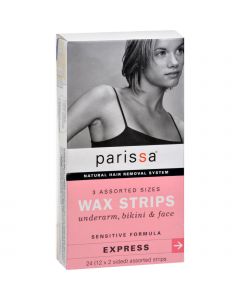 Parissa Wax Strips Sensitive 3 Assorted Sizes - 24 Strips