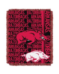 The Northwest Company Arkansas College 48x60 Triple Woven Jacquard Throw - Double Play Series