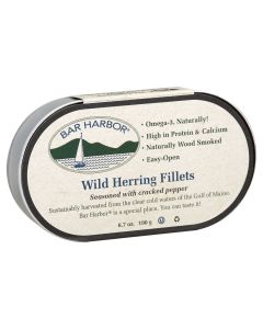 Bar Harbor Wild Herring Fillets - Cracked Pepper - Case of 12 - 6.7 oz.