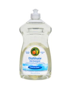 Earth Friendly Dishmate - Free and Clear - Case of 6 - 25 fl oz