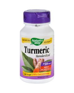 Nature's Way Turmeric - Maximum Potency - 750 mg - 60 Vegetarian Capsules