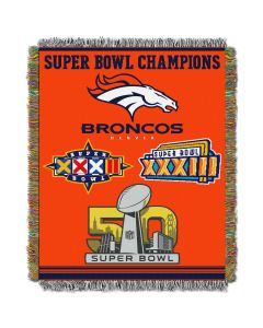 The Northwest Company Broncos  "Commemorative" 48x60 Tapestry Throw