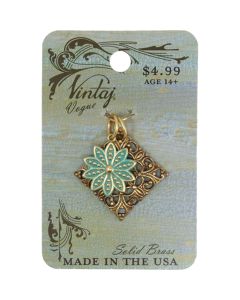 Vintaj Metal Accents-Filigree & Flower 15.8mm & 25mm 2/Pkg