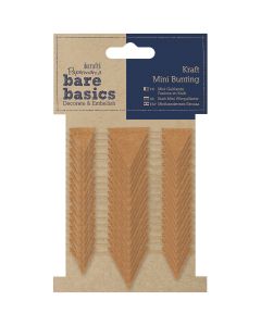 docrafts Papermania Bare Basics Mini Kraft Bunting/Pennant String 3m-Triangles