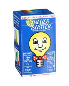 Blues Buster Light Bulb - Full Spectrum - Frosted - 75 Watt Bulb - 1 Count
