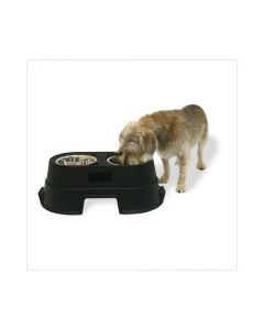 Our Pets Healthy Pet Diner Elevated Dog Feeder Medium Black 23.5" x 13" x 8"