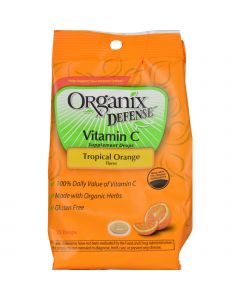 Organix Throat Drop - Tropical Orange - Case of 4 - 21 Pack
