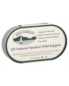 Bar Harbor Smoked Wild Kippers - Case of 12 - 6.7 oz.