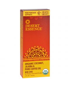 Desert Essence Coconut Jojoba and Coffee Oil - Organic - 4 oz