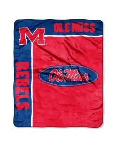 The Northwest Company Mississippi "School Spirit" 50"x60" Raschel Throw (College) - Mississippi "School Spirit" 50"x60" Raschel Throw (College)