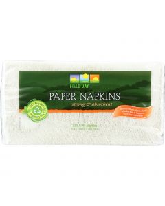 Field Day Paper Napkins - 100 Percent Recycled - 1-Ply - White - 1/250 count - case of 12