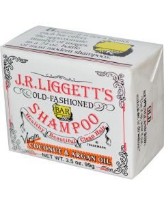 J.R. Liggett's Old Fashioned Bar Shampoo Counter Display - Virgin Coconut and Argan Oil - 3.5 oz - Case of 12