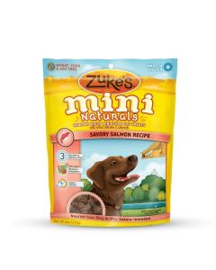 Zuke's Mini Naturals Moist Miniature Treat for Dogs Savory Salmon 6 oz.