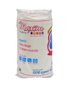 Maxim Hygiene Products Organic Cotton Rounds - Extra Large - 50 ct