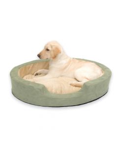 Thermo Snuggly Sleeper Oval Pet Bed - K&H Pet Products Pet Thermal Bowl Gray 10.5" x 10.5" x 3"