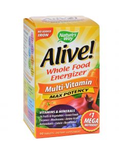 Nature's Way Alive Multi-Vitamin No Iron Added - 90 Tablets