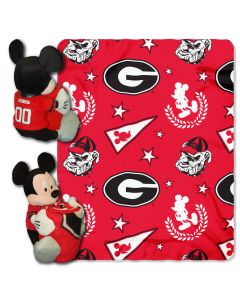 The Northwest Company Georgia College-Disney 40x50 Fleece Throw w/ 14" Plush Mickey Hugger