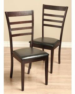 Warehouse of Tiffany Crystal Leather Dining Room Chairs (Set of 2)